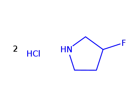 Molecular Structure of 136725-55-8 ((R)-(-)-3-FLUOROPYRROLIDINE HYDROCHLORIDE)