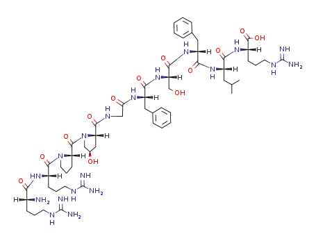 Molecular Structure of 135701-67-6 (D-ARG-ARG-PRO-HYP-GLY-PHE-SER-D-PHE-LEU-ARG)