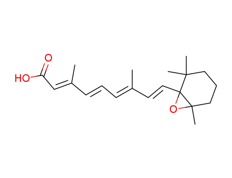 Molecular Structure of 13100-69-1 ((2E,4E,6E,8E)-3,7-Dimethyl-9-(2,2,6-trimethyl-7-oxabicyclo[4.1.0]hept- 1-yl)-2,4,6,8-nonatetraenoic acid)