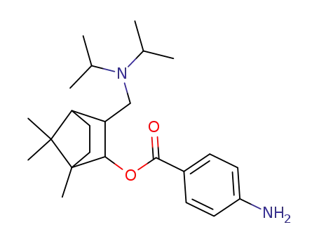 Molecular Structure of 13083-73-3 (3-[(dipropan-2-ylamino)methyl]-1,7,7-trimethylbicyclo[2.2.1]hept-2-yl 4-aminobenzoate)