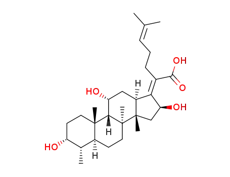 Molecular Structure of 13090-91-0 (16-O-deacetylfusidic acid)