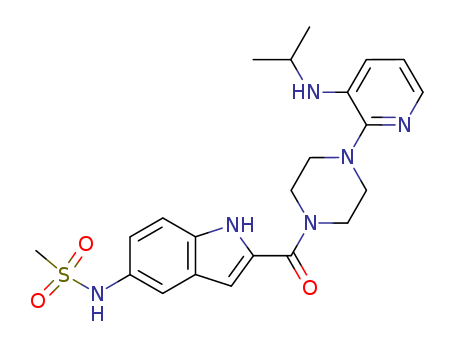 Methanesulfonamide,N-[2-[[4-[3-[(1-methylethyl)amino]-2-pyridinyl]-1-piperazinyl]carbonyl]-1H-indol-5-yl]-