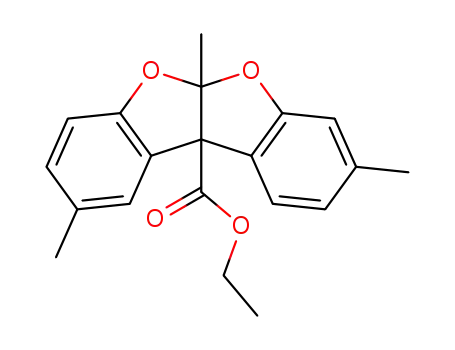 Molecular Structure of 1569-28-4 (ethyl 2,5a,8-trimethyl[1]benzofuro[2,3-b][1]benzofuran-10b(5aH)-carboxylate)