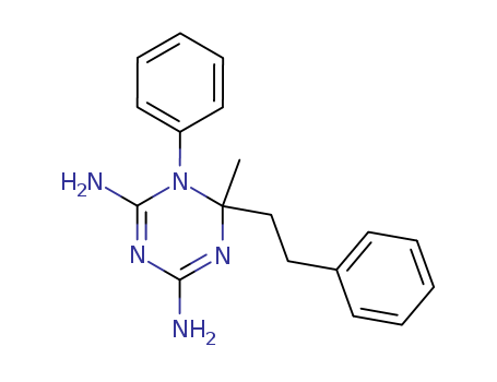 1,3,5-Triazine-2,4-diamine,1,6-dihydro-6-methyl-1-phenyl-6-(2-phenylethyl)- cas  15483-02-0