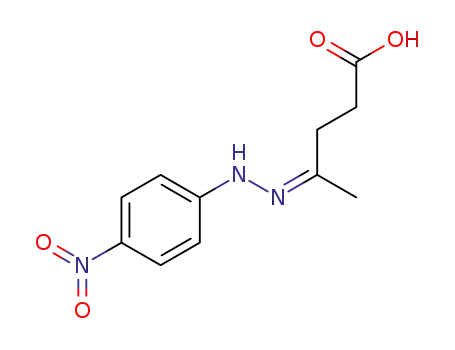 Molecular Structure of 1568-48-5 ((4Z)-4-[(4-nitrophenyl)hydrazono]pentanoic acid)