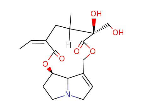 [1,6]Dioxacyclododecino[2,3,4-gh]pyrrolizine-2,7-dione,3-ethylidene-3,4,5,6,9,11,13,14,14a,14b-decahydro-6-hydroxy-6-(hydroxymethyl)-5-methyl-,(3Z,5R,6S,14aR,14bR)- cas  480-54-6