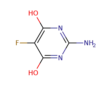 Molecular Structure of 669-96-5 (4(1H)-Pyrimidinone, 2-amino-5-fluoro-6-hydroxy- (9CI))