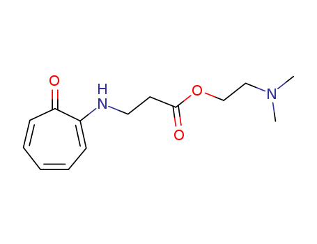 15499-09-9,N-(7-Oxo-1,3,5-cycloheptatrien-1-yl)-β-alanine 2-(dimethylamino)ethyl ester,2-<2-(2-Dimethylamino-aethoxycarbonyl)-aethylamino>-1-oxo-cycloheptatrien-(2,4,6);2-dimethylaminoethyl 3-[(7-oxocyclohepta-1,3,5-trien-1-yl)amino]propanoate;