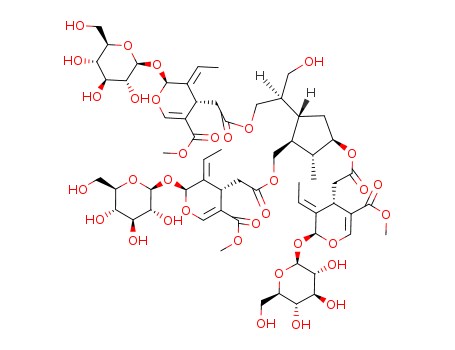 2H-Pyran-4-acetic acid,3-ethylidene-2-(b-D-glucopyranosyloxy)-3,4-dihydro-5-(methoxycarbonyl)-,[(1S,2R,3R,5R)-3-[[[(2S,3E,4S)-3-ethylidene-2-(b-D-glucopyranosyloxy)-3,4-dihydro-5-(methoxycarbonyl)-2H-