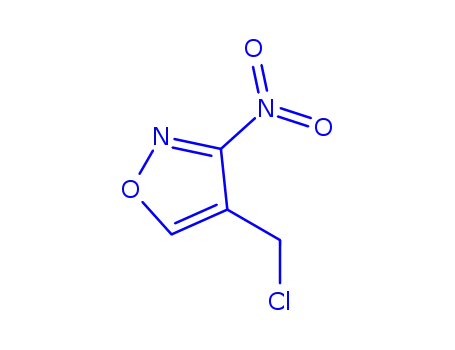 Molecular Structure of 155088-53-2 (Isoxazole, 4-(chloromethyl)-3-nitro- (9CI))