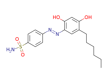 Benzenesulfonamide,4-[2-(5-hexyl-2,4-dihydroxyphenyl)diazenyl]- cas  15598-35-3