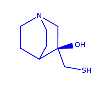 Molecular Structure of 158568-64-0 (1-Azabicyclo[2.2.2]octan-3-ol, 3-(mercaptomethyl)-, (S)- (9CI))