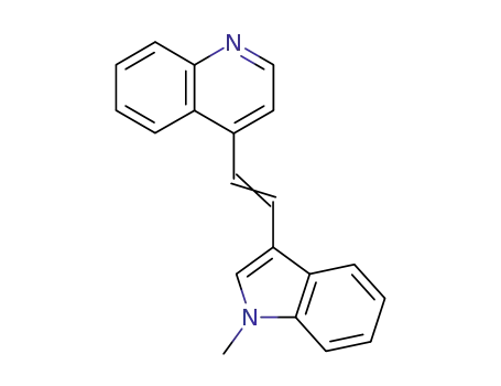 Molecular Structure of 1586-49-8 (4-[2-(1-methyl-1H-indol-3-yl)ethenyl]quinoline)