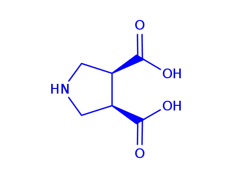 Molecular Structure of 159694-26-5 (Pyrrolidine-3,4-dicarboxylic acid)