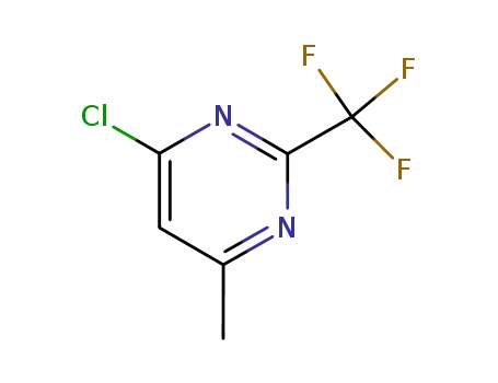 Molecular Structure of 1582-25-8 (4-CHLORO-6-METHYL-2-TRIFLUOROMETHYLPYRIMIDINE, 95+%)