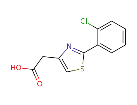 Molecular Structure of 17969-25-4 (2-(2-CHLOROPHENYL)-1,3-THIAZOL-4-YL]ACETIC ACID)