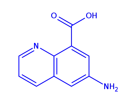Molecular Structure of 157915-06-5 (8-Quinolinecarboxylicacid,6-amino-(9CI))