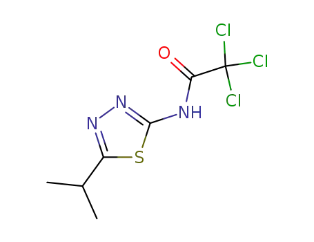 Molecular Structure of 15777-43-2 (2,2,2-trichloro-N-[5-(propan-2-yl)-1,3,4-thiadiazol-2-yl]acetamide)