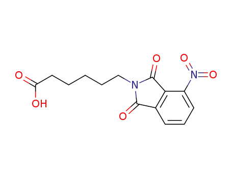 Molecular Structure of 15728-06-0 (6-(4-nitro-1,3-dioxo-1,3-dihydro-2H-isoindol-2-yl)hexanoic acid)