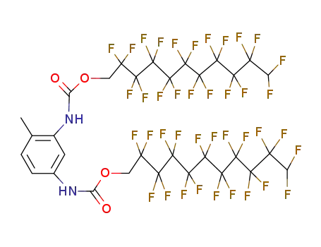 Molecular Structure of 15953-41-0 (bis(2,2,3,3,4,4,5,5,6,6,7,7,8,8,9,9,10,10,11,11-icosafluoroundecyl) (4-methylbenzene-1,3-diyl)biscarbamate)