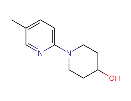 Molecular Structure of 158181-84-1 (1-(5-Methyl-2-pyridinyl)-4-piperidinol)