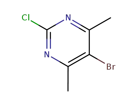 Molecular Structure of 4786-72-5 (5-Bromo-2-chloro-4,6-dimethylpyrimidine)