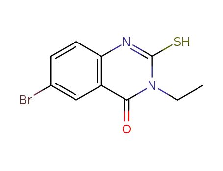 Molecular Structure of 18009-16-0 (6-BROMO-3-ETHYL-2-MERCAPTOQUINAZOLIN-4(3H)-ONE)