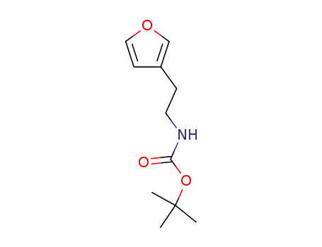 Molecular Structure of 179060-29-8 (Carbamic acid, [2-(3-furanyl)ethyl]-, 1,1-dimethylethyl ester (9CI))