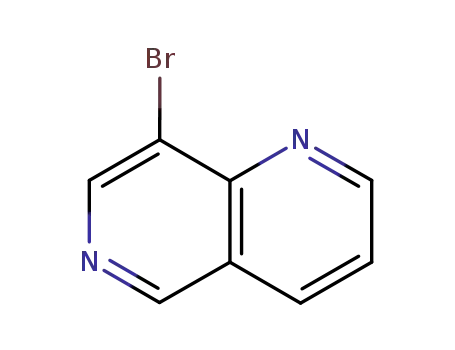 Molecular Structure of 17965-74-1 (8-Bromo-1,6-naphthyridine)