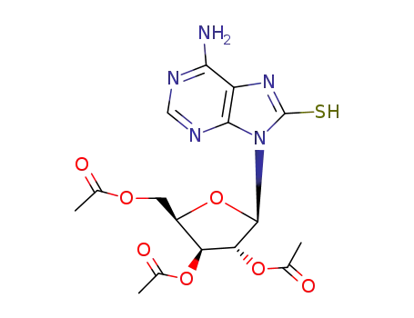 6-Amino-9-(2,3,5-tri-O-acetylpentofuranosyl)-9H-purine-8-thiol