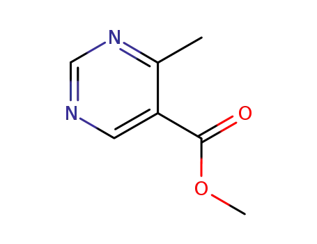 Molecular Structure of 157335-94-9 (5-Pyrimidinecarboxylicacid,4-methyl-,methylester(9CI))