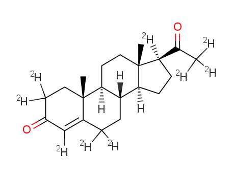 Molecular Structure of 15775-74-3 (PROGESTERONE-2,2,4,6,6,17ALPHA,21,21,21-D9)