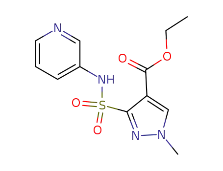 1H-Pyrazole-4-carboxylic acid, 1-methyl-3-((3-pyridinylamino)sulfonyl)-, ethyl ester