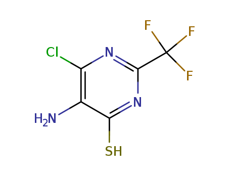 1598-59-0,5-amino-6-chloro-2-(trifluoromethyl)-1H-pyrimidine-4-thione,4-Pyrimidinethiol,5-amino-6-chloro-2-(trifluoromethyl)- (7CI,8CI); NSC 57025