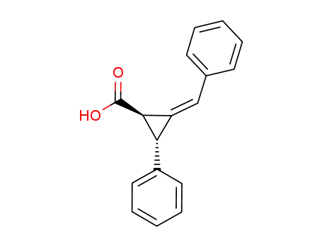 Molecular Structure of 38949-61-0 ((3Z)-2-phenyl-3-(phenylmethylidene)cyclopropanecarboxylic acid)