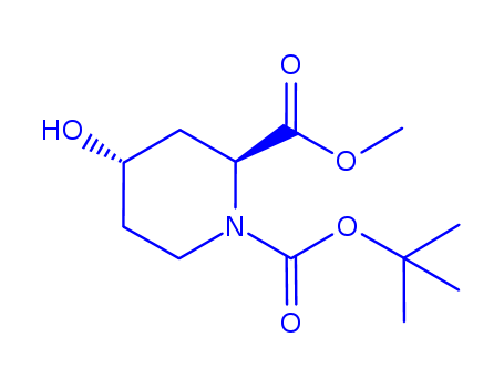 254882-14-9,(2S,4S)-1-tert-butyl 2-methyl-4-hydroxypiperidine-1,2-dicarboxylate,(2S,4S)-1-tert-butyl 2-methyl-4-hydroxypiperidine-1,2-dicarboxylate;1-(tert-butyl) 2-methyl (2S,4S)-4-hydroxypiperidine-1,2-dicarboxylate
