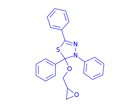 Molecular Structure of 160455-73-2 (2-(oxiran-2-ylmethoxy)-2,3,5-triphenyl-2,3-dihydro-1,3,4-thiadiazole)