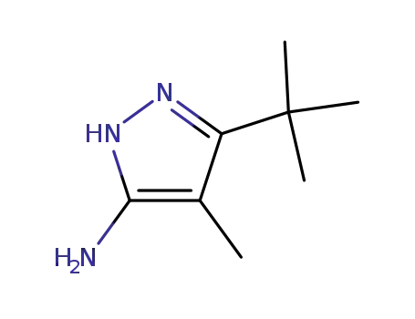 Molecular Structure of 159976-74-6 (1H-Pyrazol-3-amine,  5-(1,1-dimethylethyl)-4-methyl-)