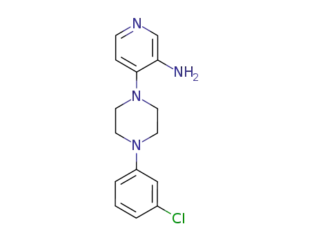 Molecular Structure of 16019-53-7 (1-(3-Amino-4-pyridyl)-4-(m-chlorophenyl)piperazine)