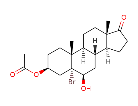 Molecular Structure of 4229-69-0 (5-bromo-3,6-dihydroxyandrostan-17-one-3-acetate)
