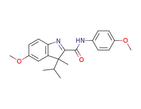 Molecular Structure of 18392-00-2 (3-Isopropyl-5-methoxy-3-methyl-N-(p-methoxyphenyl)-3H-indole-2-carboxamide)