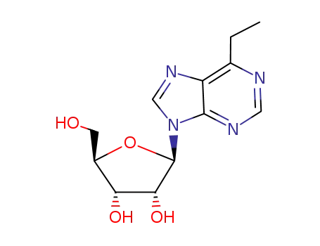 Molecular Structure of 16006-62-5 (6-ethyl-9-pentofuranosyl-9H-purine)