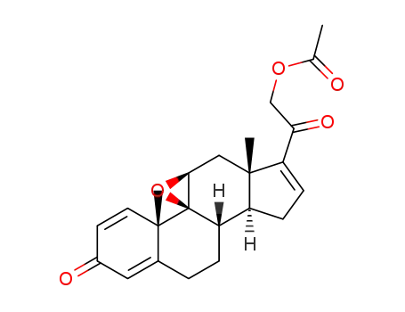 Molecular Structure of 103466-44-0 (9β,11β-epoxy-21-hydroxypregna-1,4,16-triene-3,20-dione 21-acetate)