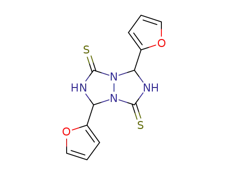 Molecular Structure of 16111-47-0 (3,7-difuran-2-yltetrahydro-1H,5H-[1,2,4]triazolo[1,2-a][1,2,4]triazole-1,5-dithione)