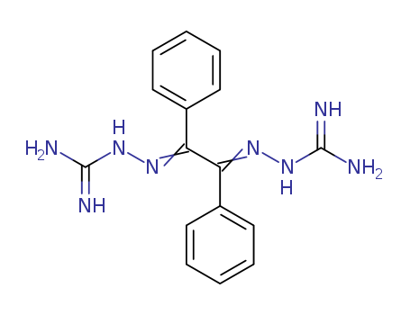 16098-69-4,diphenylglyoxal bis(guanylhydrazone),Guanidine,1,1'-[(diphenylethanediylidene)dinitrilo]di- (8CI); Benzil, bis(amidinohydrazone);Diphenylglyoxal bis(guanylhydrazone)