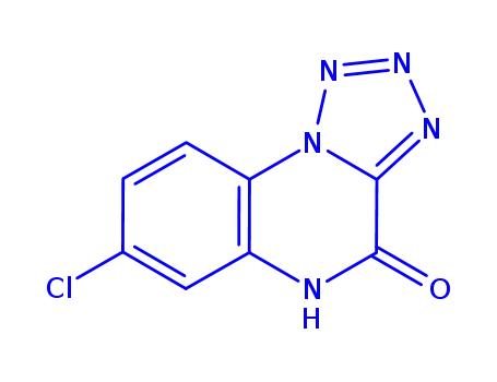 Molecular Structure of 161154-16-1 (7-Chlorotetrazolo[1,5-a]quinoxalin-4(5H)-one)