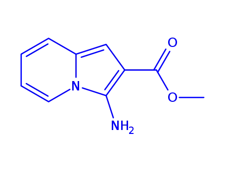 Molecular Structure of 186358-06-5 (2-Indolizinecarboxylicacid,3-amino-,methylester(9CI))