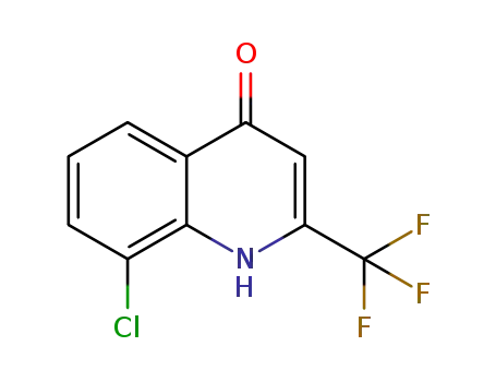 Molecular Structure of 18706-22-4 (8-CHLORO-4-HYDROXY-2-(TRIFLUOROMETHYL)QUINOLINE)