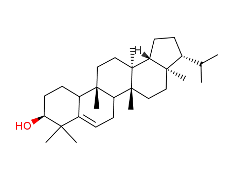 Molecular Structure of 1615-94-7 (D:B-Friedo-B':A'-neogammacer-5-en-3β-ol)