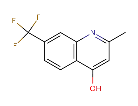 Molecular Structure of 15912-66-0 (2-METHYL-7-TRIFLUOROMETHYLQUINOLIN-4-OL)
